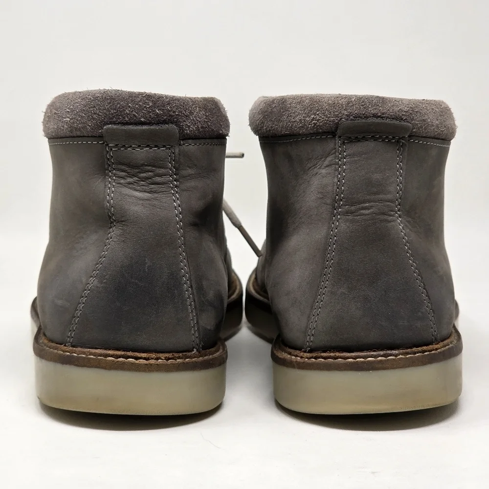 Clarks Collection Gray Leather Cap Toe Chukka Boots 14885‎ Men's US  Size 11 M